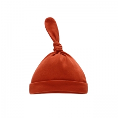 Baby Beanie Mütze Top Knot, 1 Packung 100% Baumwolle Baby Mütze Stretchy and Soft, Fancy Beanie für Kleinkinder 0-3 Monate, 3-6 Monate