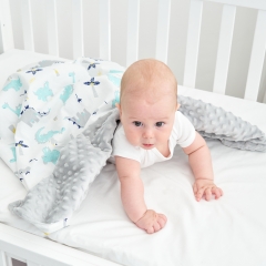 Babydecke Kuscheldecke Krabbeldecke Baumwolle Winter Herbst 78x100cm für Neugeborene Jungen Mädchen