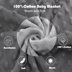 Babydecke Kuscheldecke Krabbeldecke Baumwolle Winter Herbst 78x100cm für Neugeborene Jungen Mädchen