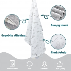 Babydecke Kuscheldecke Krabbeldecke Baumwolle Winter Herbst 78x100cm für Neugeborene Jungen Mädchen